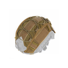 Кавер на шолом OneTigris Tactical Helmet Cover for Ops-Core FAST PJ Helmet M/L коричневий койот 2000000103471 - зображення 1
