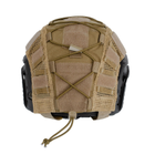 Кавер на шолом OneTigris Tactical Helmet Cover for Ops-Core FAST PJ Helmet M/L коричневий койот 2000000103471 - зображення 8