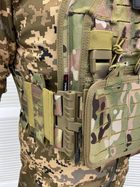 Плитоноска-тактический быстросъемный военный жилет YAKEDA MULTICAM с подсумками и системой MOLLE Multicam 5-0! - изображение 3