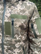 Тактична куртка Softshell армійська військова флісова куртка колір піксель софтшел розмір 56 для ЗСУ 56-02 - зображення 9
