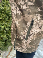 Тактическая куртка Softshell армейская военная флисовая куртка цвет пиксель софтшел размер 48 для ВСУ 48-02 - изображение 3