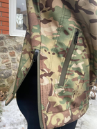 Тактическая куртка Softshell армейская военная флисовая куртка цвет мультикам софтшел размер 52 для ВСУ 52-01 - изображение 4