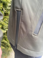 Тактическая куртка Softshell армейская военная флисовая куртка цвет олива софтшел размер 54 для ВСУ 54-03 - изображение 3