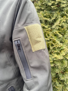Тактическая куртка Softshell армейская военная флисовая куртка цвет олива софтшел размер 54 для ВСУ 54-03 - изображение 8
