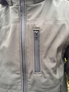 Тактическая куртка Softshell армейская военная флисовая куртка цвет олива софтшел размер 46 для ВСУ 46-03 - изображение 10