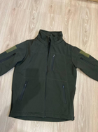 Тактическая куртка Softshell армейская военная флисовая куртка цвет олива софтшел размер 54 для ВСУ 54-03 - изображение 9