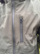 Тактична куртка Softshell армійська військова флісова куртка колір олива софтшел розмір 54 для ЗСУ 54-03 - зображення 10