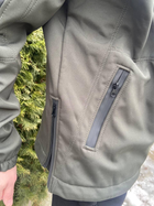 Тактична куртка Softshell армійська військова флісова куртка колір олива софтшел розмір 56 для ЗСУ 56-03 - зображення 4