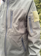Тактична куртка Softshell армійська військова флісова куртка колір олива софтшел розмір 56 для ЗСУ 56-03 - зображення 5