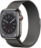 Смарт-годинник Apple Watch Series 8 GPS + Cellular 45mm Graphite Stainless Steel Case with Graphite Milanese Loop (MNKX3) - зображення 1