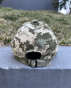 Кепка-бейсболка из хлопка с липучкой спереди для ВСУ кепка тактическая военная камуфляжная Пиксель - изображение 5