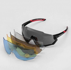 Захисні Спортивні окуляри ROCKBROS 10133 зелені.5 лінз/скла поляризація UV400 велоокуляри.тактичні - зображення 4