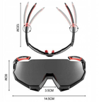 Захисні Спортивні окуляри ROCKBROS 10132 білі .5 лінз/скла поляризація UV400 велоокуляри.тактичні - зображення 2