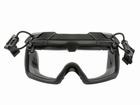 Прозрачные очки для шлема - FAST - Черные - зображення 2