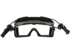 Прозрачные очки для шлема - FAST - Черные - зображення 4