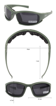 Тактические защитные очки Daisy X7 олива для военных - изображение 6