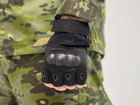 Тактические перчатки беспалые M Черные - изображение 1