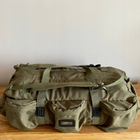 Рюкзак-сумка тактична військова Green World хакі 80л - зображення 11