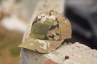 Кепка-бейсболка з ріп-стоп з липучкою спереду кепка тактична військова армійська камуфляжна мультикам - зображення 2