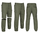 Трекінгові чоловічі штани штани BDU 2в1 Олива розмір XL (Alop) ідеальний вибір для комфортного й універсального носіння в будь-яких умовах активного відпочинку та пригод - зображення 1