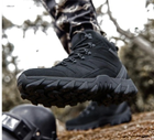 Чоловічі водонепроникні черевики ідельне взуття для армії високий захист і комфорт довговічність Чорні 45 розмір (Alop) - зображення 5