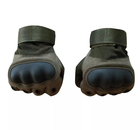 Тактические Перчатки Tactical Gloves PRO закрытые рукавицы олива размер L - изображение 3
