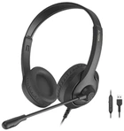 Навушники з мікрофоном A4-Tech FH100U (Stone Black) Fstyler USB Stereo Headphone, чорна