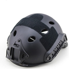 Страйкбольный шлем FAST PJ-type Black отверстия овальные (Airsoft / Страйкбол) - изображение 1