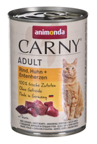Вологий корм для кішок Animonda Carny Adult з яловичиною, куркою і качкою 400 г (4017721837224) - зображення 1