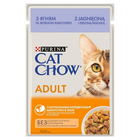 Вологий корм для кішок Purina Cat Chow Adult з ягням і зеленою квасолею 85 г (7613036595087) - зображення 1