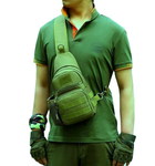 Тактична армійська чоловіча сумка-слінг Survival 5904555954359 хакі - зображення 8