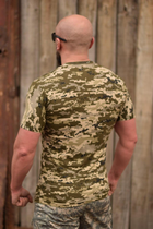 Тактическая мужская футболка 58 размер 4XL военная армейская хлопковая футболка цвет пиксель для ВСУ 27-112 - изображение 3