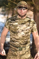 Тактическая мужская футболка 56 размер XXXL военная армейская хлопковая футболка цвет пиксель для ВСУ 27-113 - изображение 8