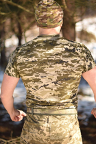 Тактическая мужская футболка 58 размер 4XL военная армейская хлопковая футболка цвет пиксель для ВСУ 27-112 - изображение 6
