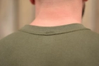 Тактична чоловіча футболка 54 розмір XXL військова армійська бавовняна футболка колір олива хакі для ЗСУ 26-106 - зображення 9