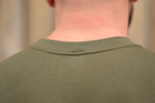 Тактична чоловіча футболка 48 розмір M військова армійська бавовняна футболка колір олива хакі для ЗСУ 26-103 - зображення 9