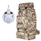 Тактический рюкзак армейский Raged Sheep Brown-Pixel большой военный, на 70л с защитой от дождя, для ЗСУ Коричневый пиксель + Кемпинг лампа Solar - изображение 13