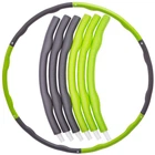 Обруч складной planeta-sport K610 двухцветный мягкий 100 см Серый + Салатовый