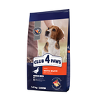 Сухий корм для дорослих собак Club 4 Paws Преміум для середніх порід зі смаком качки