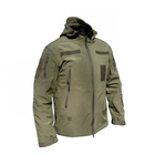 Куртка софтшелл олива тактична куртка Soft Shell непромокальна армійська куртка для військових розмір 3XL - зображення 2