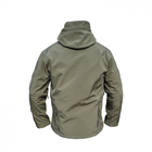 Куртка софтшелл олива тактична куртка Soft Shell непромокаюча армійська куртка для військових розмір L - изображение 3