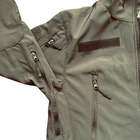 Куртка софтшелл олива тактична куртка Soft Shell непромокальна армійська куртка для військових розмір S - зображення 8