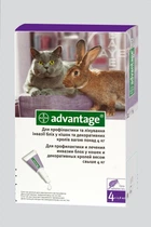 Капли Bayer Advantage 80 (Адвантейж) от блох для котов весом более 4 кг (1 пипетка) 0.8 мл