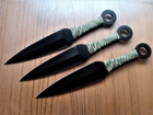 Ножі Метальні тактичні Кунаї (Наруто) набір 3 в 1 Правильна Вага - зображення 3