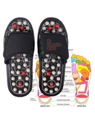 Рефлекторные тапочки для массажа акупунктурных точек стопы при ходьбе SLIPPER шлёпки-массажер для ног, тапки размер 40-41 - изображение 8