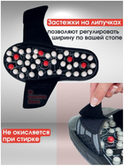 Массажные тапочки акупунктурных точек стопы при ходьбе SLIPPER рефлекторные шлёпки, массажер для ног, тапки размер 38-39 - изображение 5