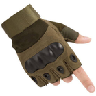 Тактичні рукавички Oakley відкриті Олива розмір XL - зображення 1