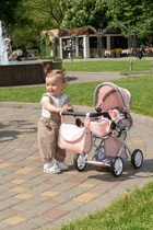 Коляска для кукли CARRELLO UNICO 9346 PINK із сумкою