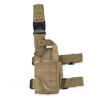 Кобура сумка набедренная на ногу армейская военная тактическая регулируемый размер с отделением для магазина 42х11 см (474291-Prob) Песок - изображение 5