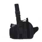 Кобура сумка набедренная на ногу армейская военная тактическая регулируемый размер с отделением для магазина 42х11 см (474290-Prob) Черная - изображение 4